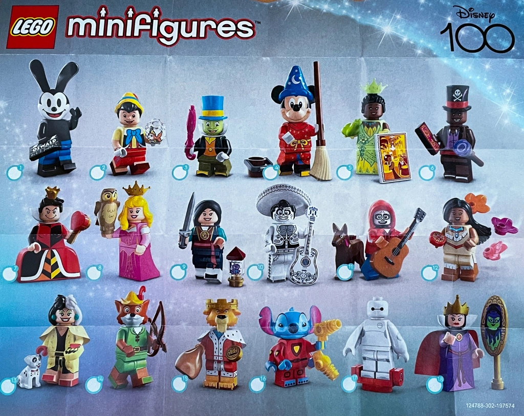Lego Reveals Disney 100 Minifigure Wave and Sets